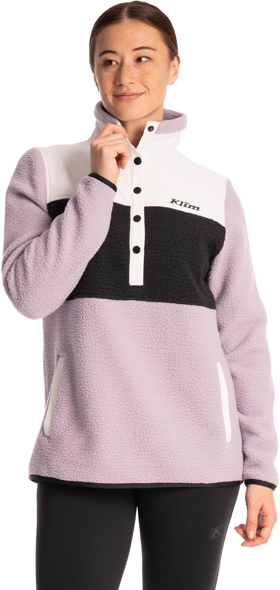 Side view of Klim High Pile Mountain Ladies Fleece Pullover
