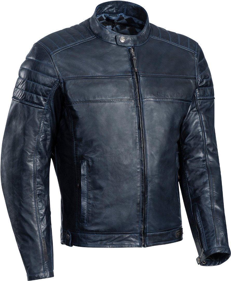 Ixon Spark Motorcycle Leather Jacket navy blue M Figure 1