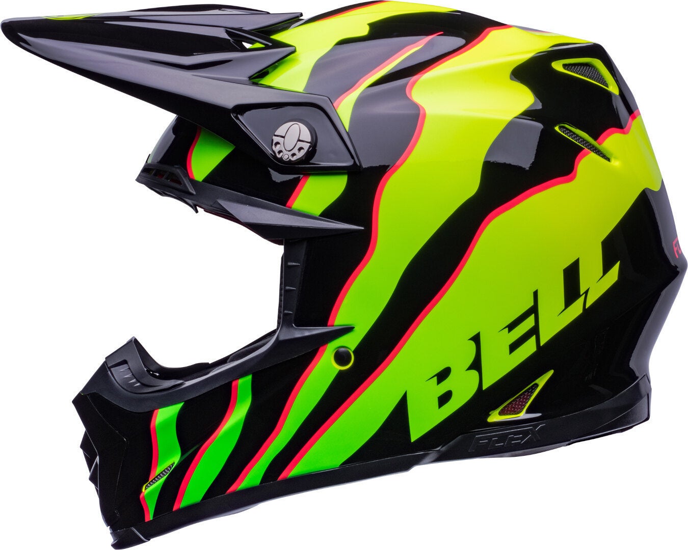 Bell Moto-9S Flex Claw Casco Motocross nero/verde M Figura 4