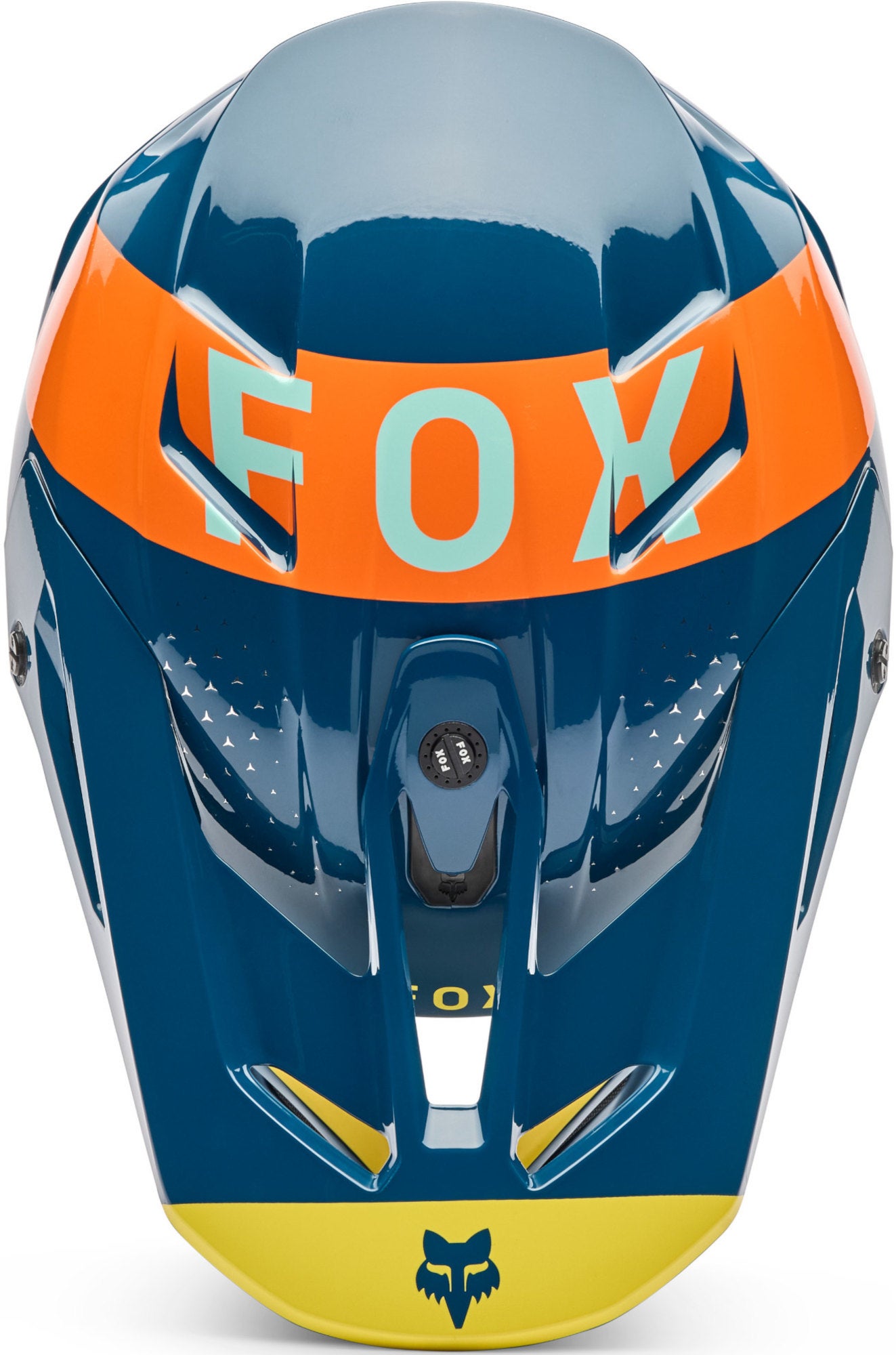 FOX V3 Tine Motocross Helmet blue/yellow S (55/56) Figure 4