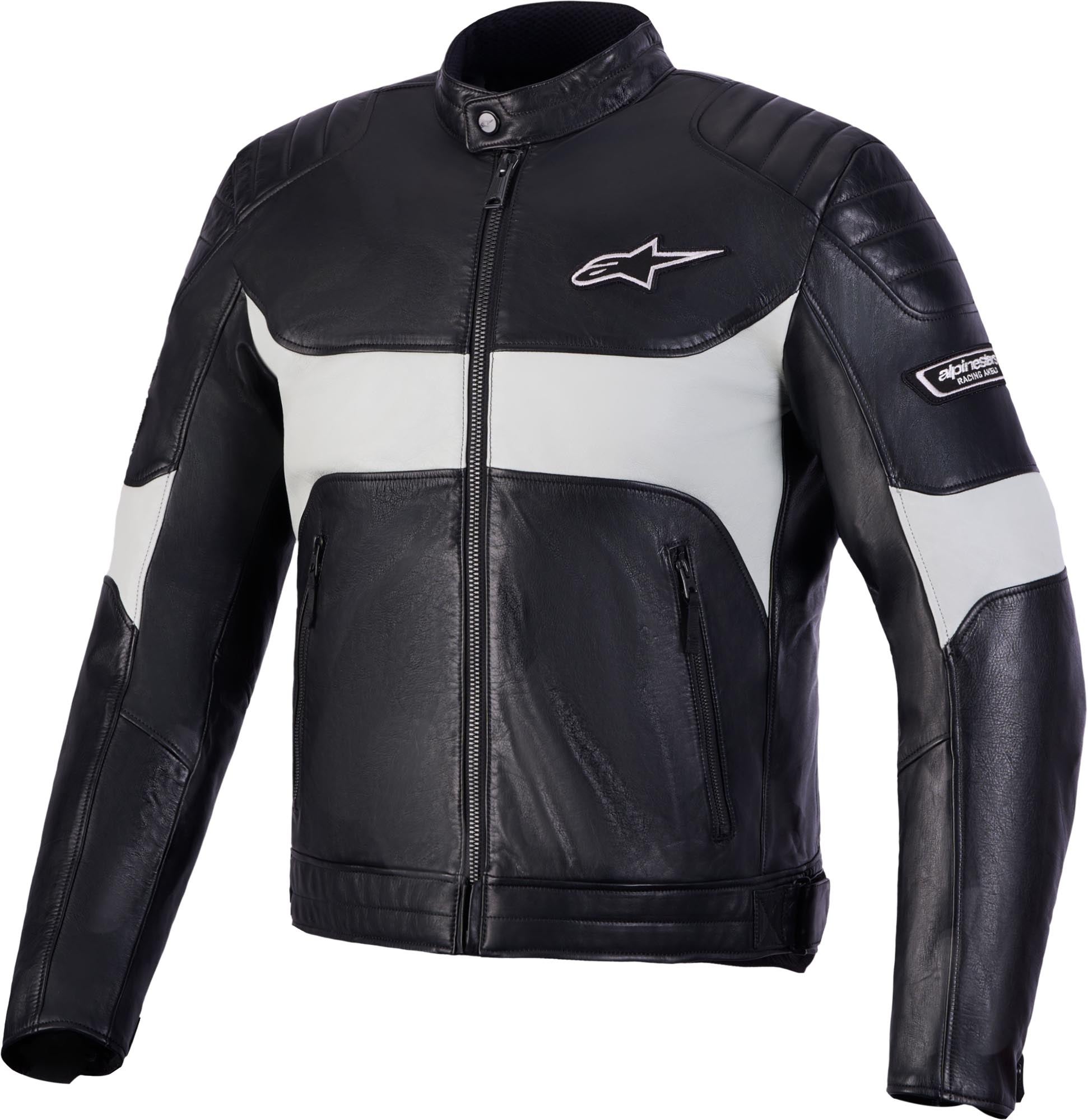 Alpinestars Revern Motorcycle Leather Jacket black/grey 2XL Figure 1