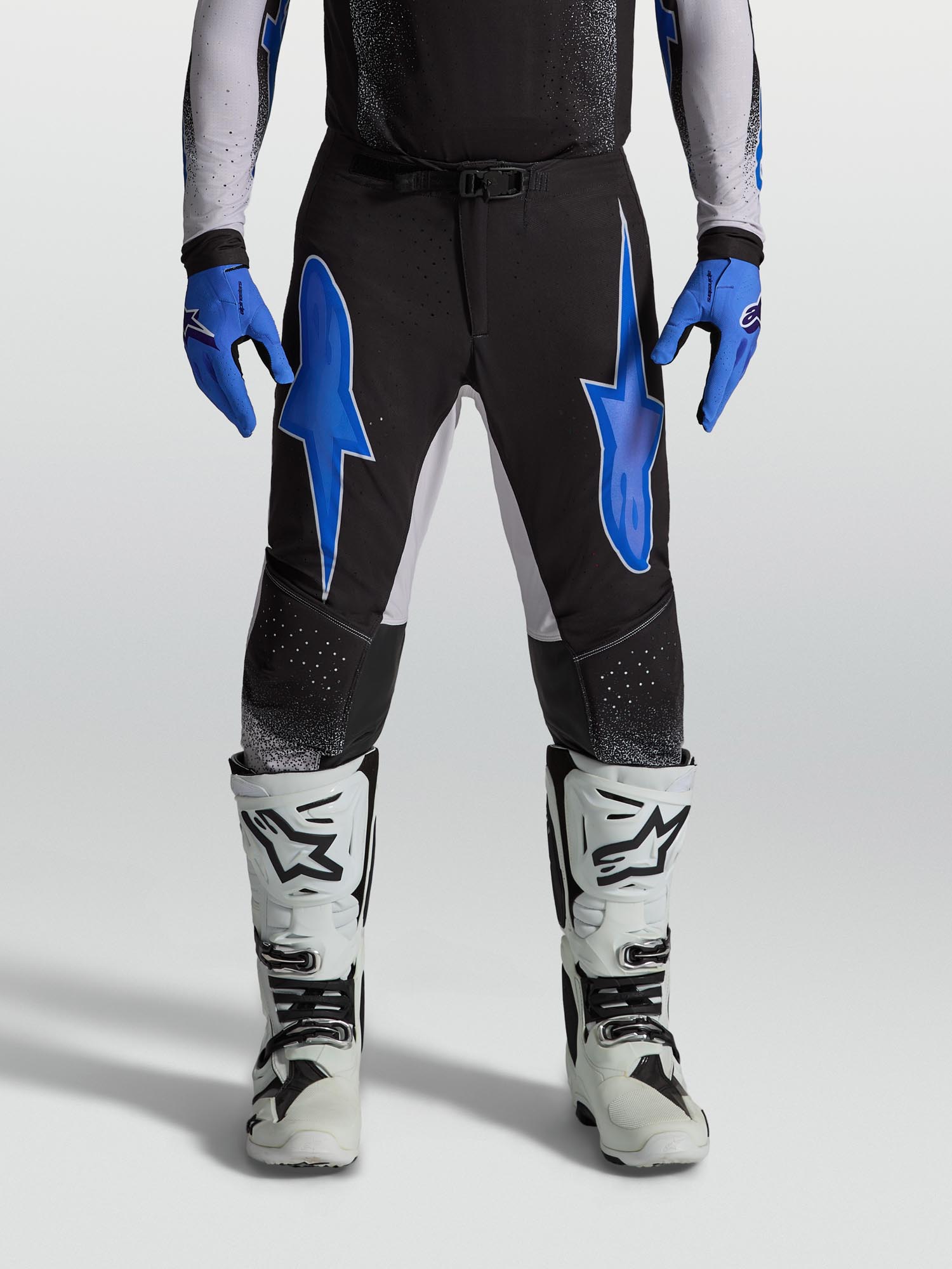 Alpinestars Supertech Hiten AFD Motocross Hose schwarz/blau/lila 38 Abbildung 6