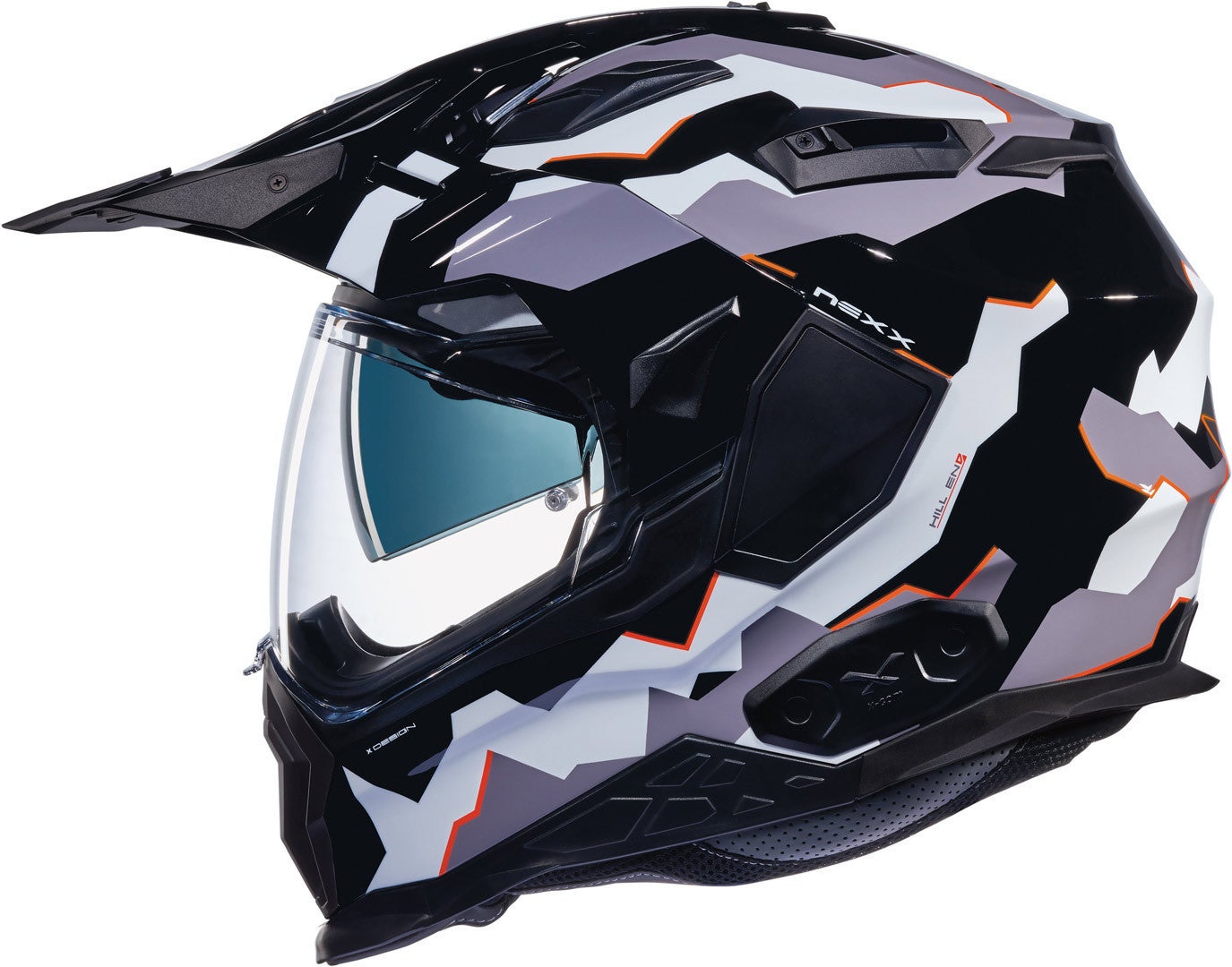 Nexx X.Wed 2 Hill End Country casco nero/bianco/arancione S (55/56) Figura 1