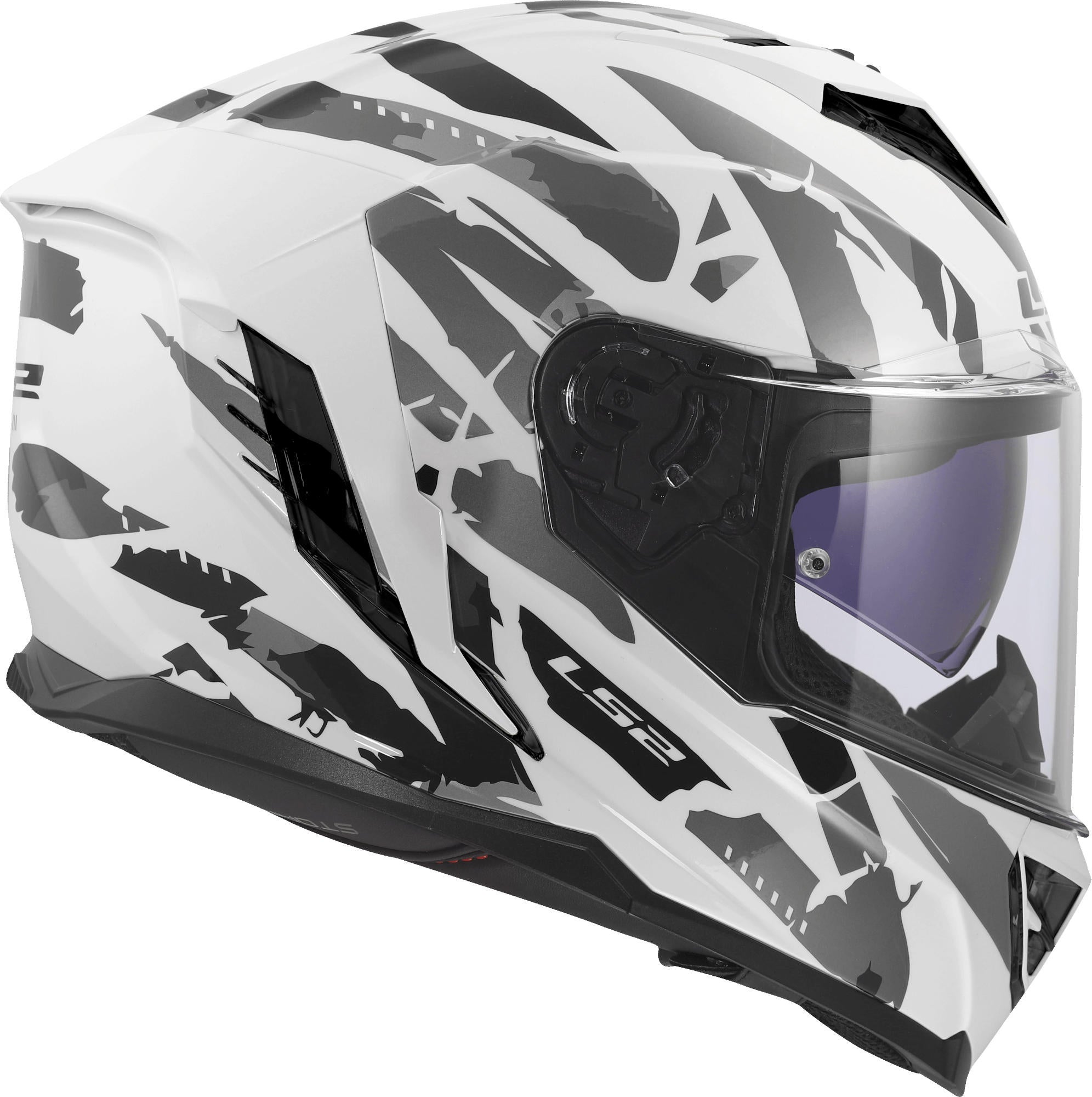 LS2 FF818 Storm III Kaos Helmet white/grey XXS (51/52) Figure 7