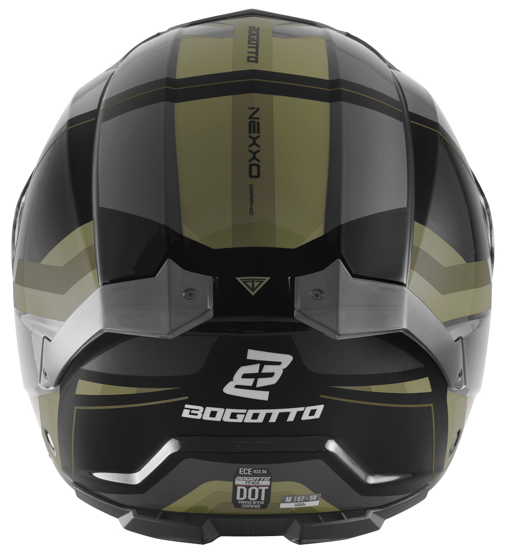 Bogotto FF404 Ezion Cască Flip-Up Negru mat/verde XL Figura 6