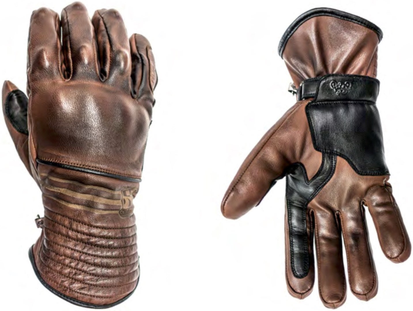 Helstons Rider vandtæt vinter motorcykel handsker brun 10 Figur 1