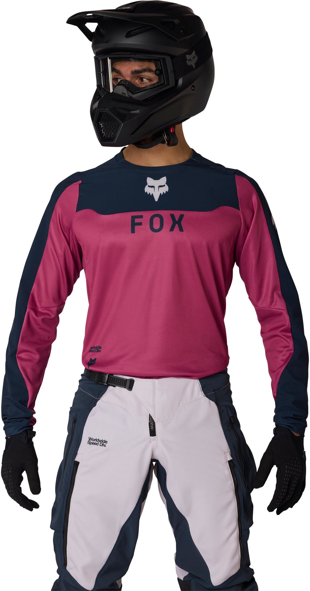 FOX Ranger Off-Road Maillot de motocross rosa/azul 2XL Figura 3