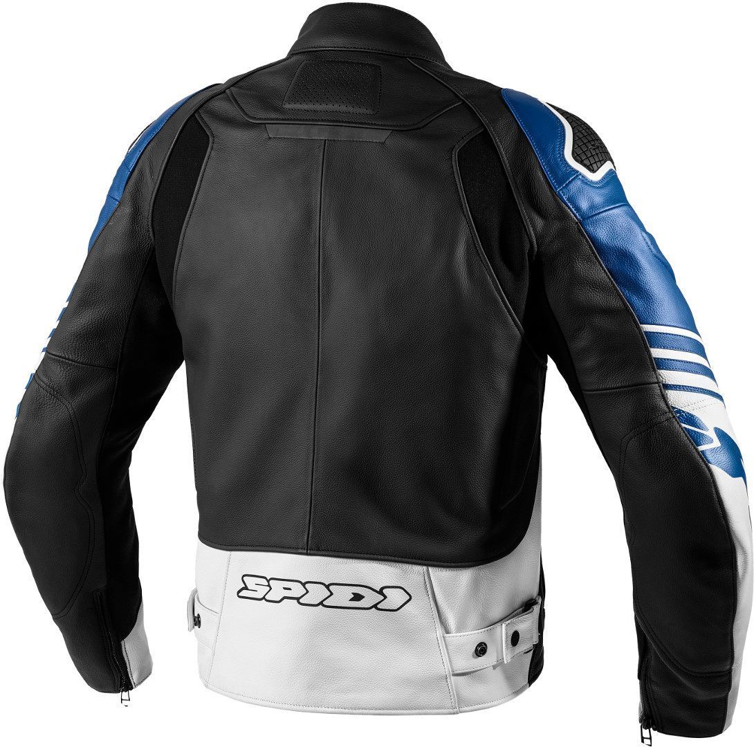 Spidi Track Warrior Motorcycle Leather Jacket black/blue 48 Figure 2