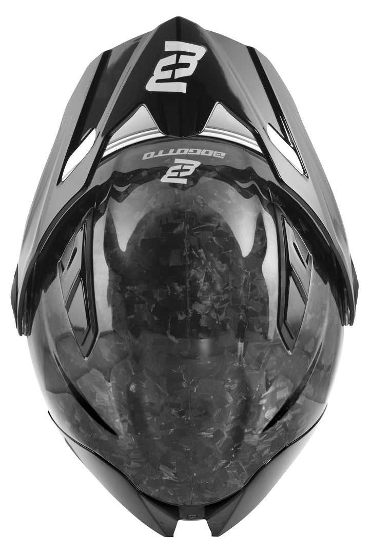 Side view of Bogotto FG-102 Forged Carbon Enduro Flip-Up Helmet