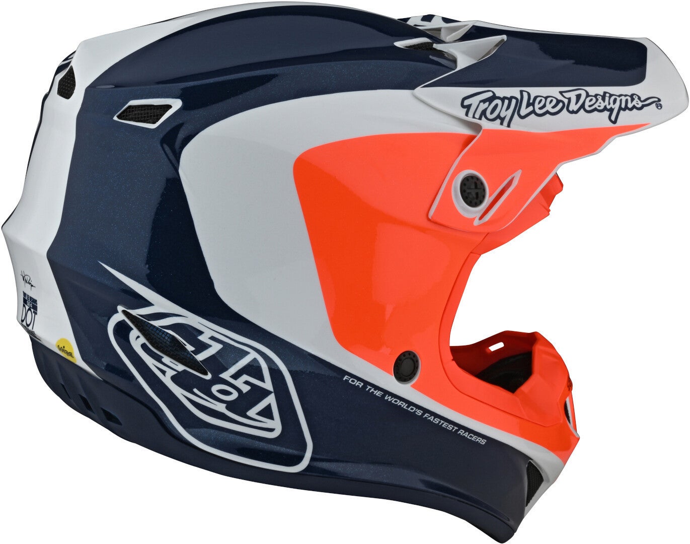 Troy Lee Designs SE4 Corsa Motocross Helm weiß/blau/orange M Abbildung 5