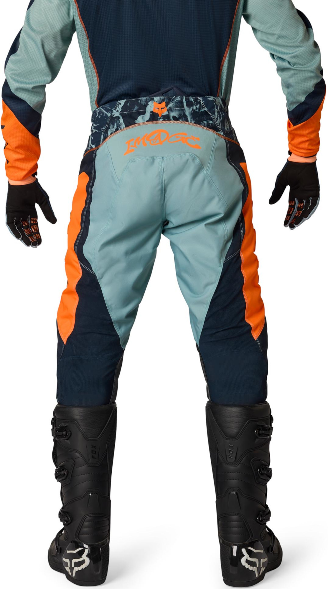 FOX 180 Image Print Motocross Pants blue/orange 32 Figure 4