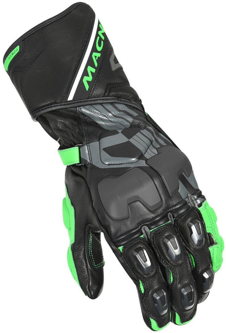 Macna Powertrack Mănuși de motocicletă Negru/Verde S Figura 1