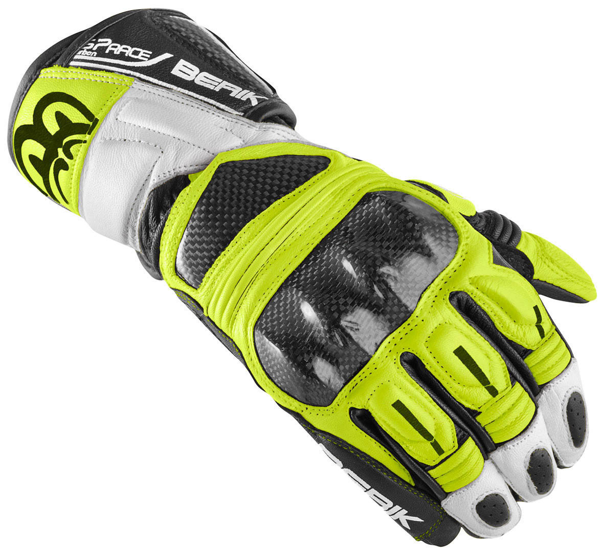 Berik Namib Pro Mănuși de motocicletă Negru/Alb/Galben-Neon XS Figura 1
