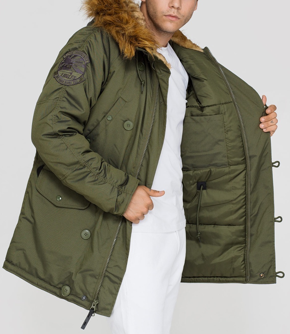 Alpha Industries Explorer ジャケット 濃い緑色 M 図3