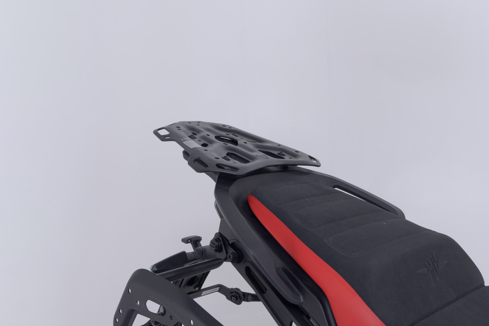 Side view of SW-Motech ADVENTURE-RACK - Black. MV Agusta Enduro Veloce (24-).