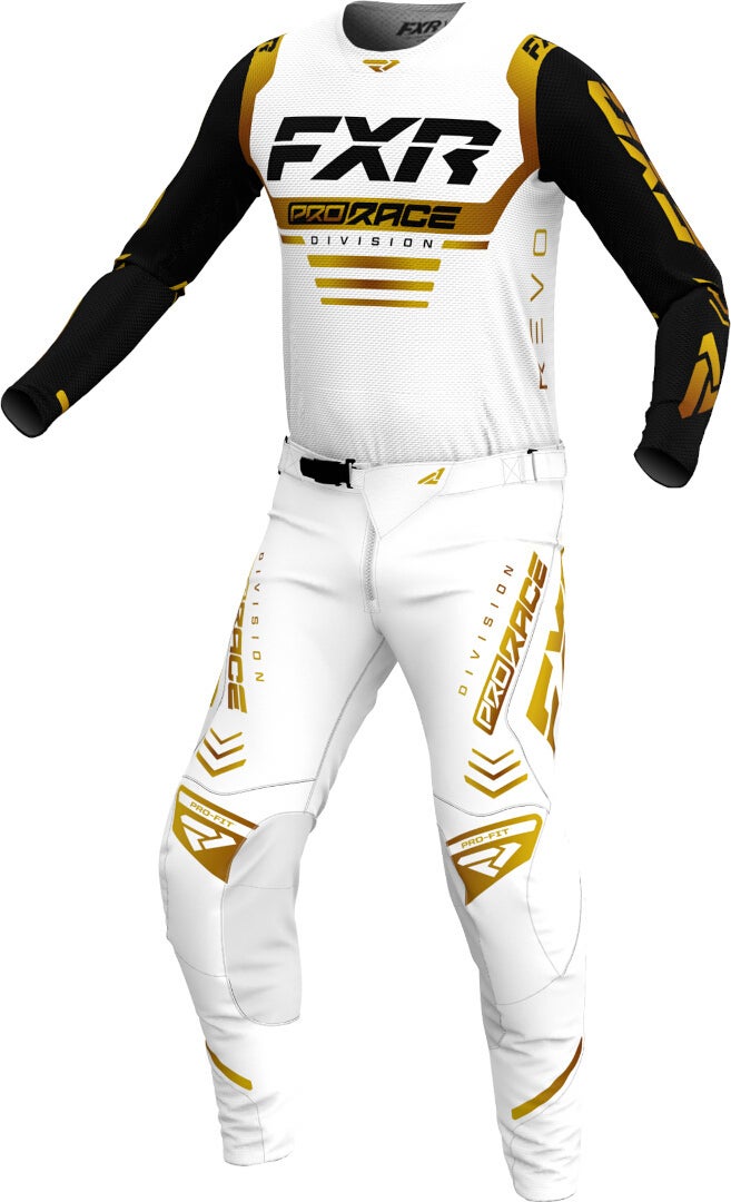 FXR Revo 2024 Motocross Hose weiß/gold 38 Abbildung 3