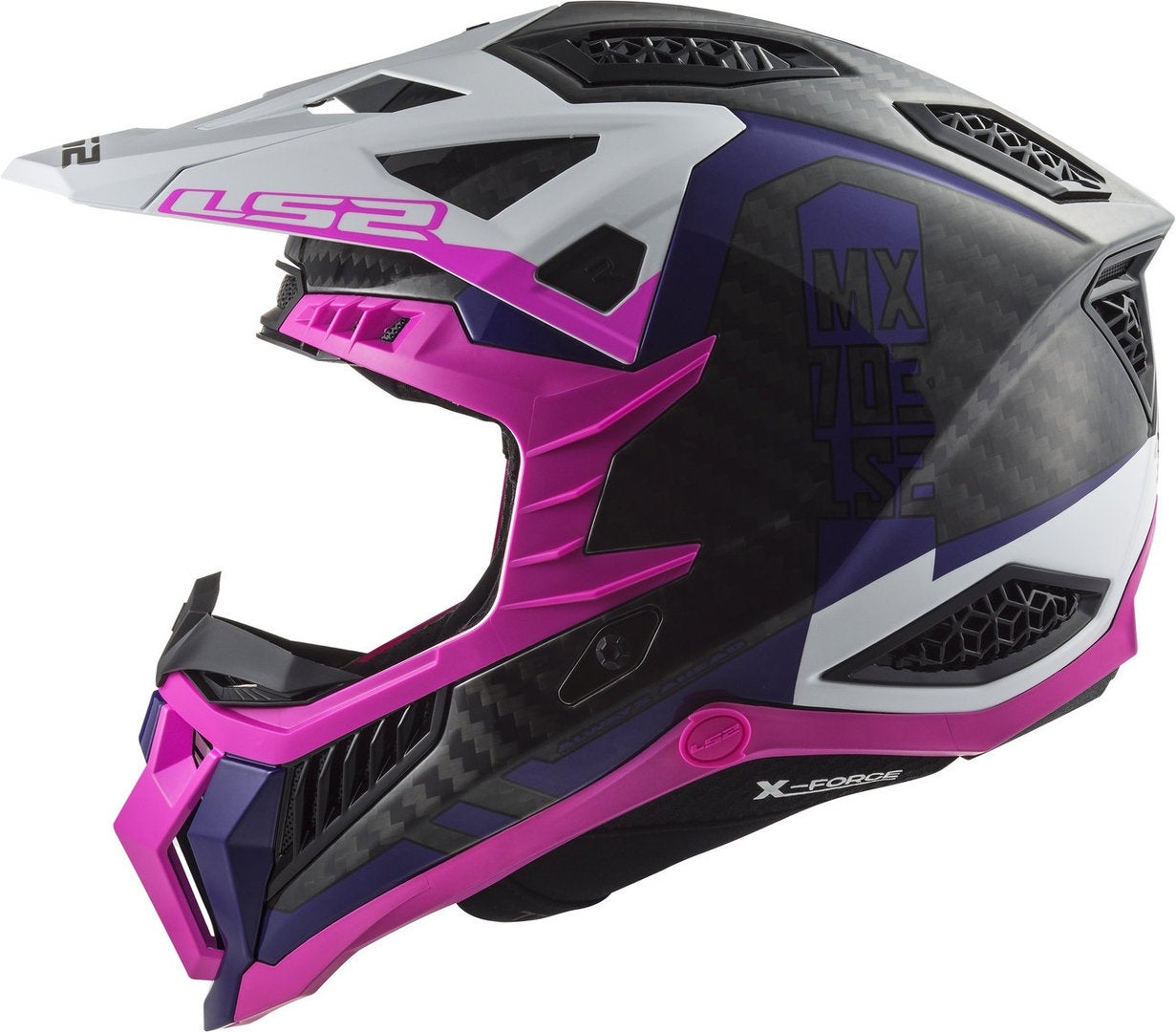 LS2 MX703 X-Force Victory Carbon Casco Motocross nero/rosa L (59/60) Figura 3