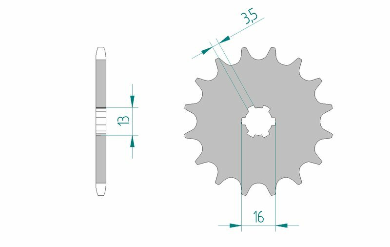 AFAM Pignon acier standard 27100 - 420 Figure 2