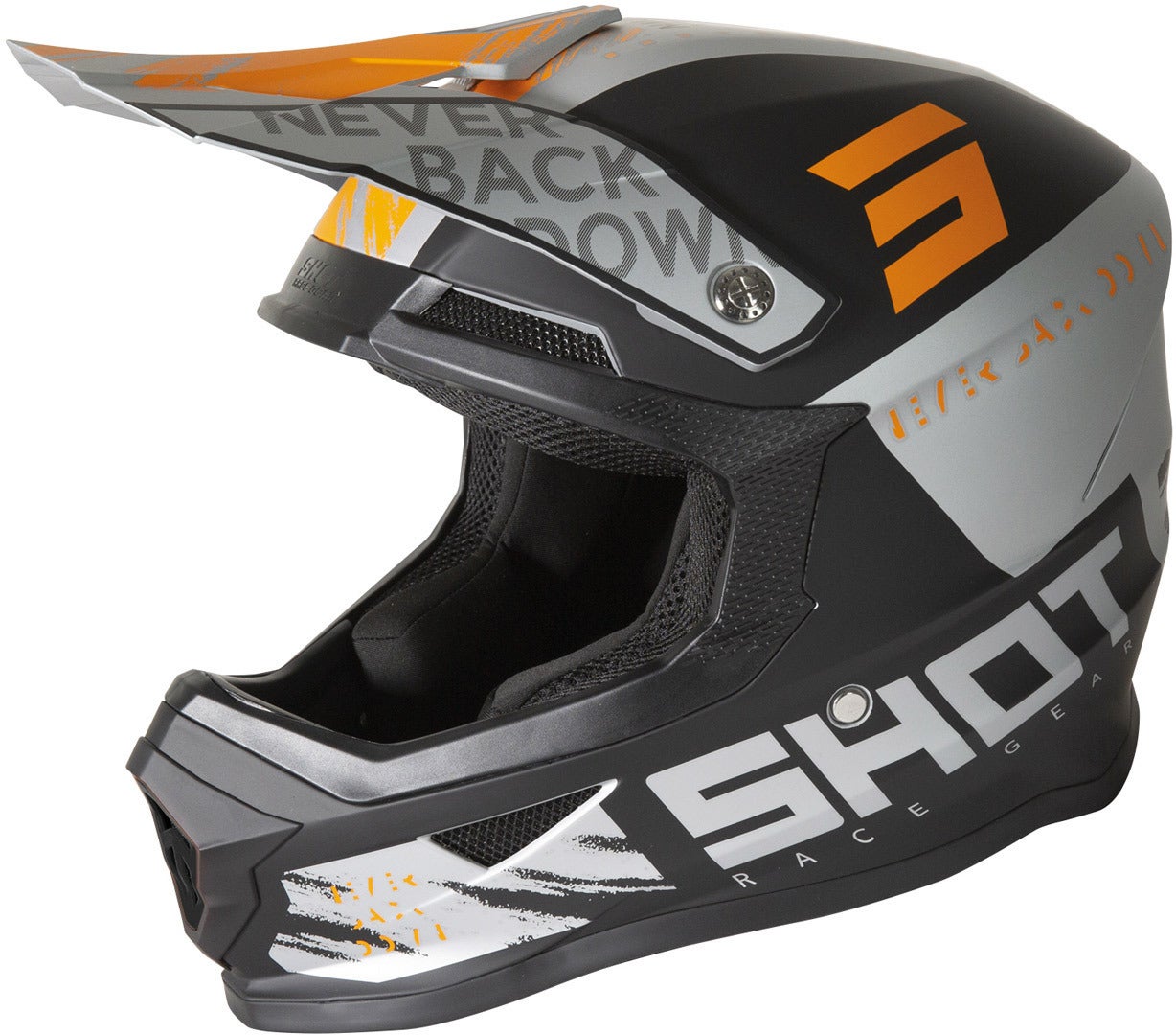 Shot Furious Draw Motocross Helm grau/orange XL (61/62) Abbildung 1