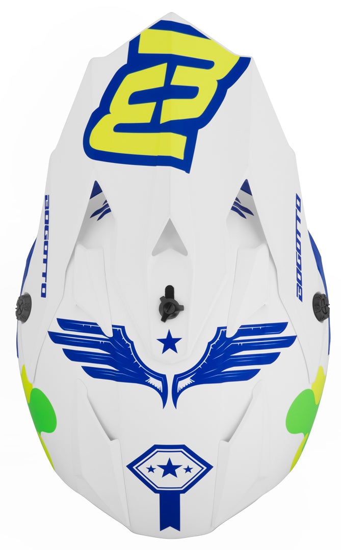 Side view of Bogotto V328 Camo Fiberglass Motocross Helmet