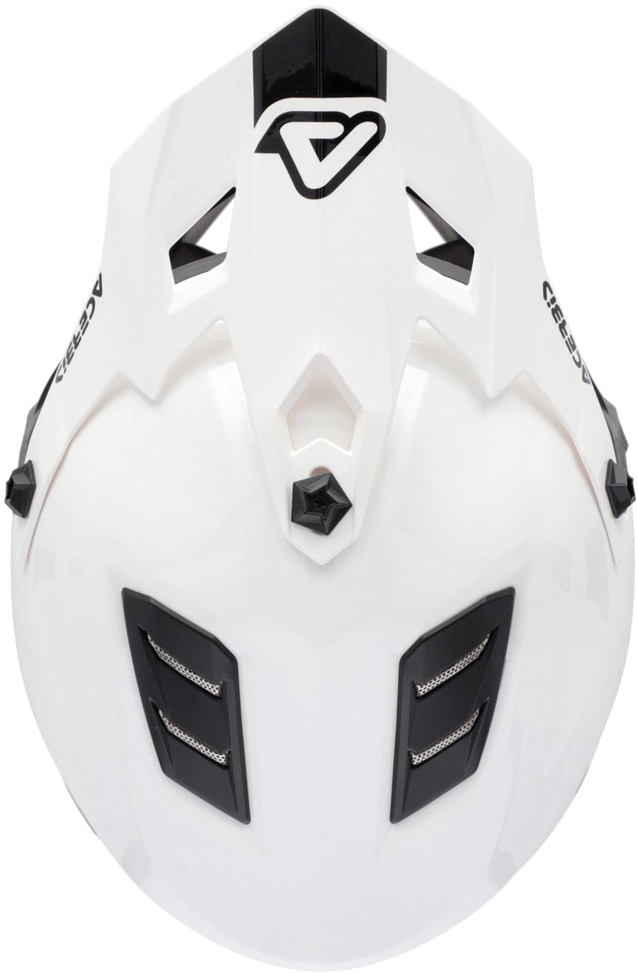 Side view of Acerbis Profile White Youth Motocross Helmet