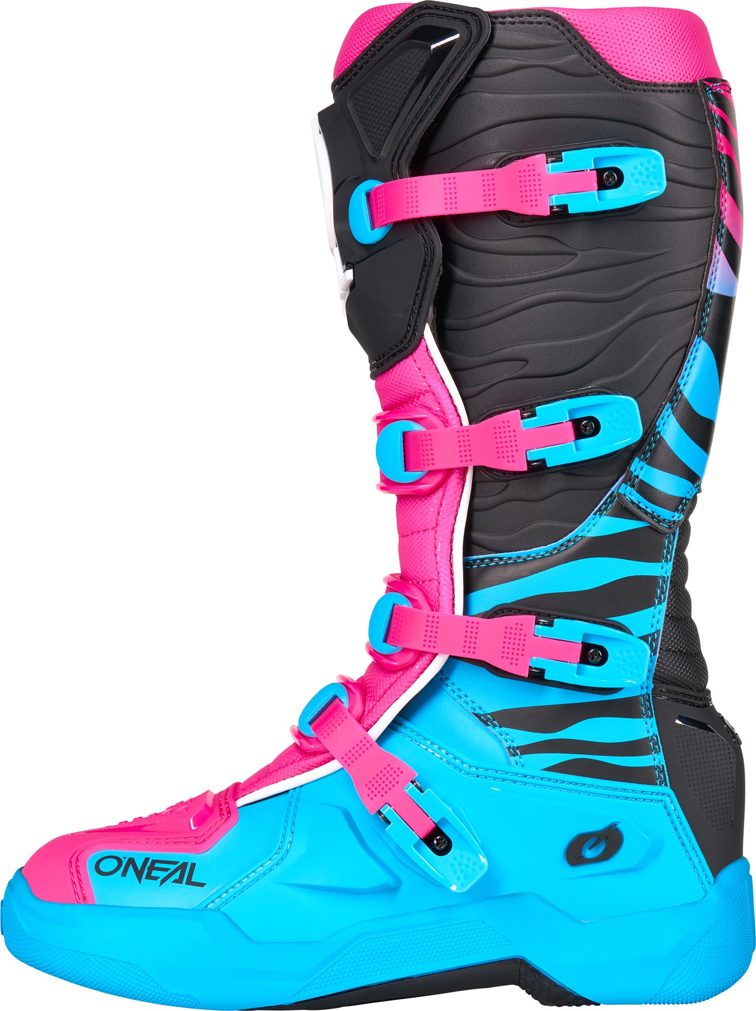 Oneal 3SRS Zebra Motocross Boots petrol/pink 48 Figure 1