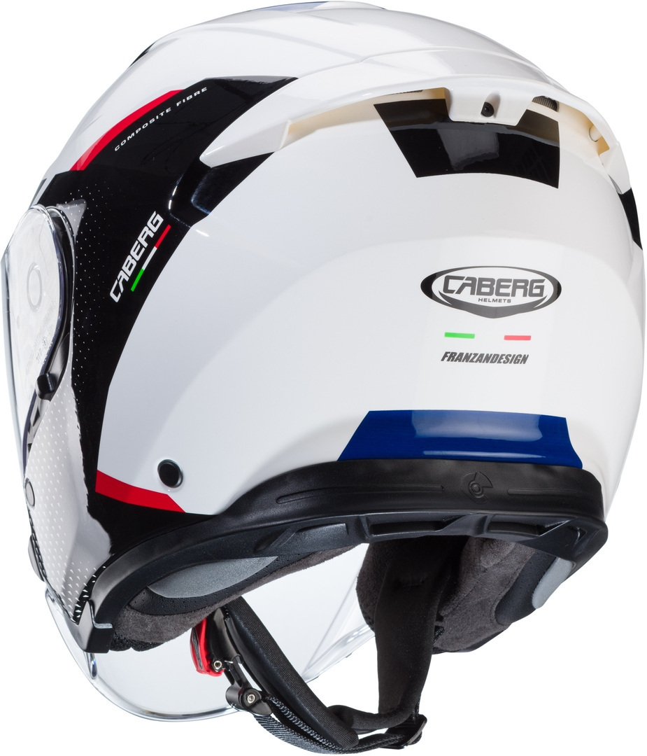 Caberg Flyon II Boss Jethelm weiß/schwarz/rot L (59/60) Abbildung 2