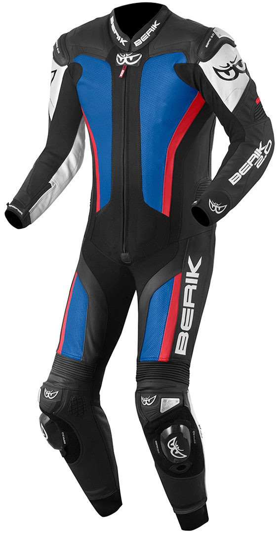 Berik Losail One Piece Motorcycle Leather Suit white/blue/red 60 Figure 1