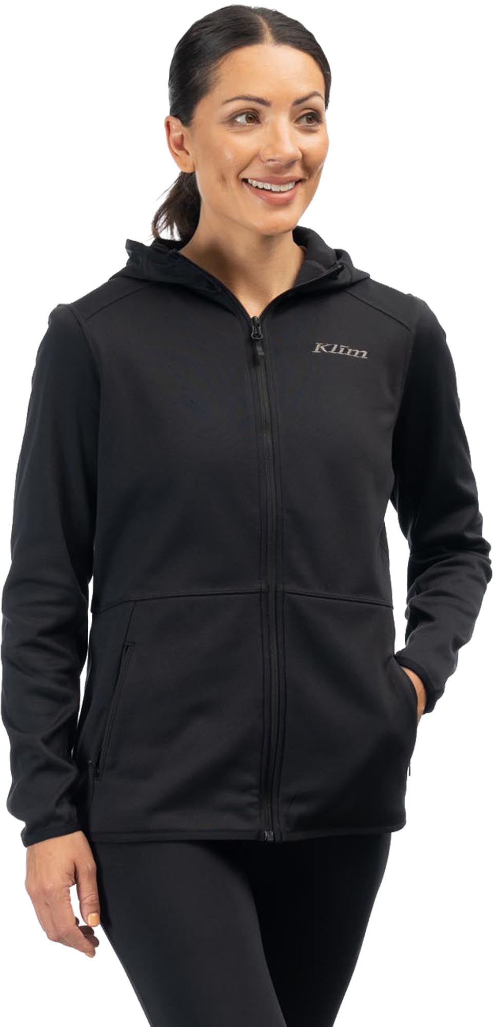 Klim Solitude レディースジップフーディー 黒 M 図2