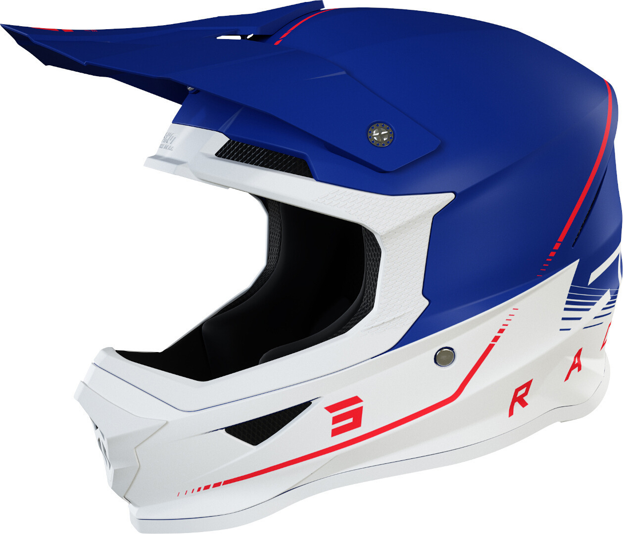 Shot Furious Draw 3.0 Cască de motocross Albastru/Roșu/Alb XS (53/54) Figura 1