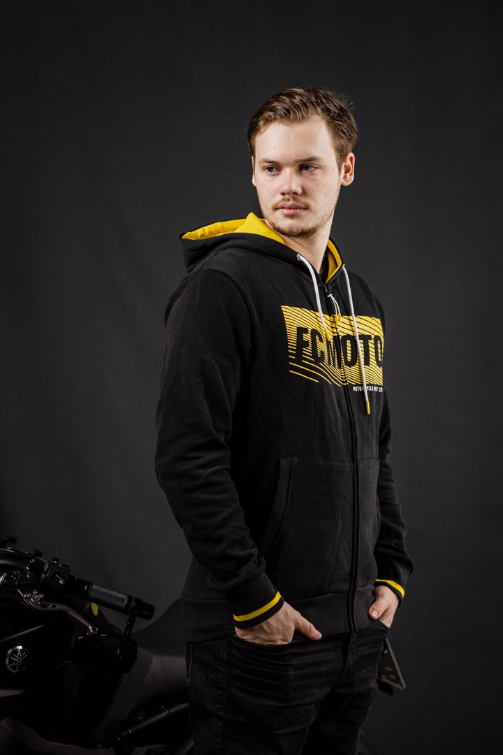 FC-Moto Waving Sweat à capuche Zip noir/jaune M Figure 3