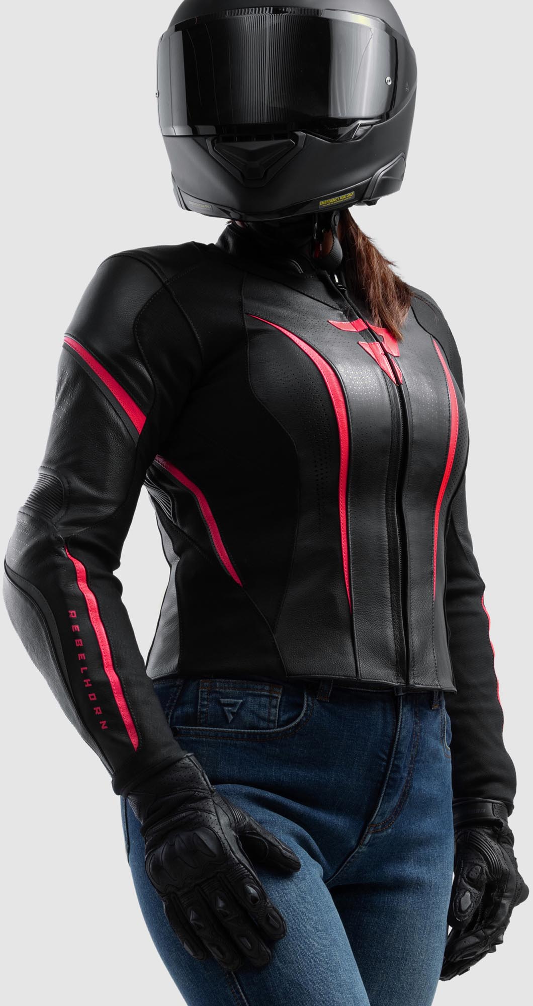 Rebelhorn Diva ST Ladies Motorcycle Leather Jacket black/pink 42 Figure 11
