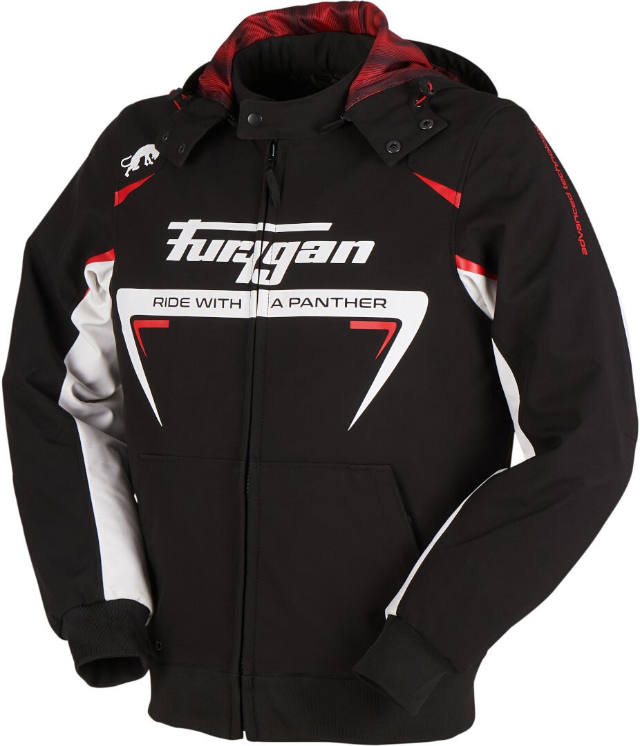Furygan Sektor Roadster Motorcycle Textile Jacket black/white/red 3XL Figure 2