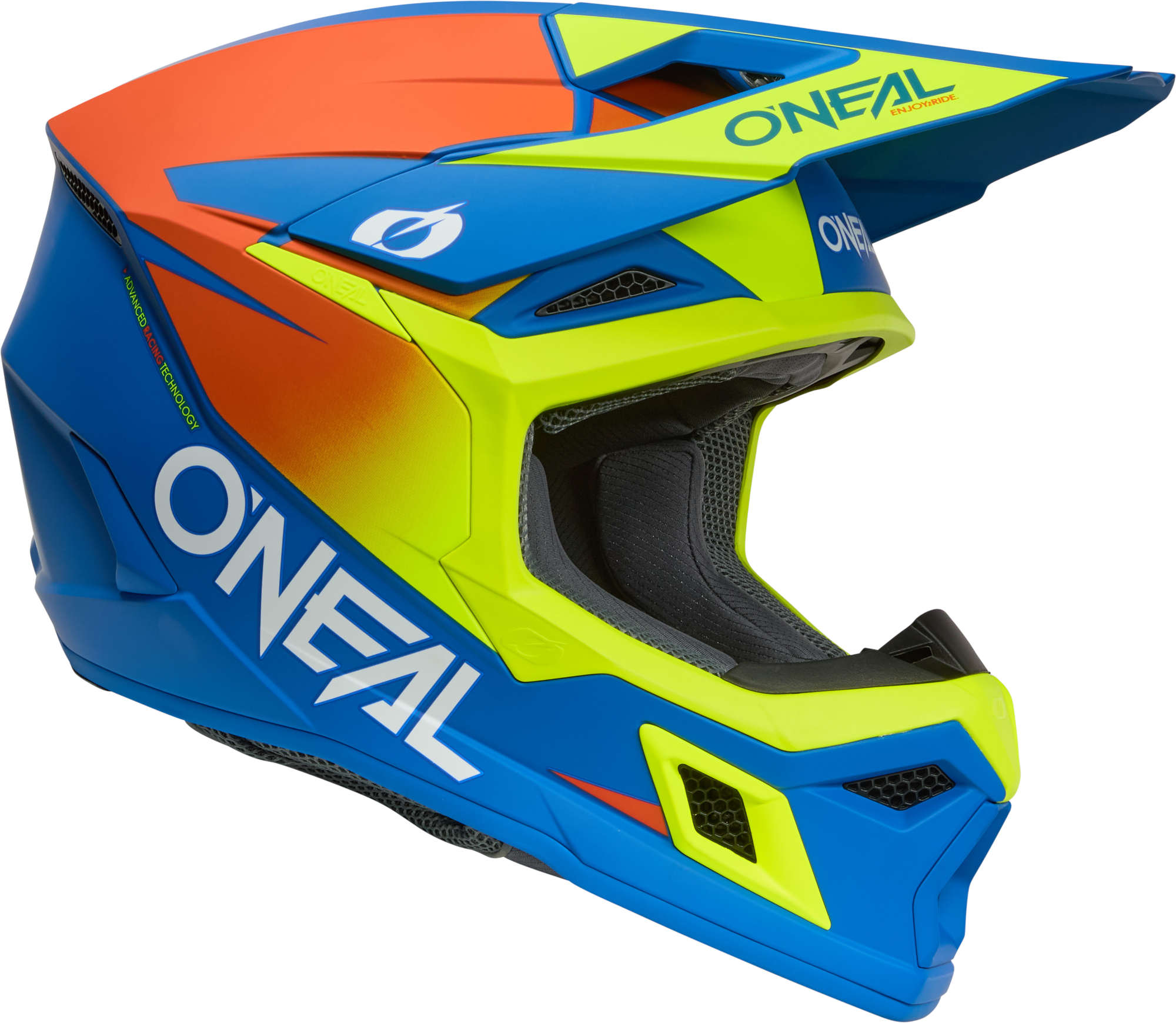 Oneal 3SRS Motocross Helm blau/neon-gelb XL (61/62) Abbildung 3