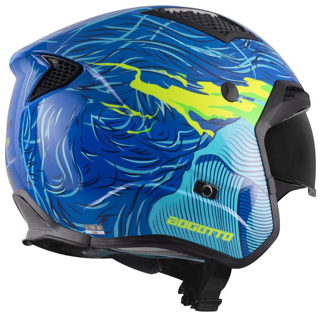Bogotto Radic Bestia 22.06 Casco blu/nero/giallo S Figura 11