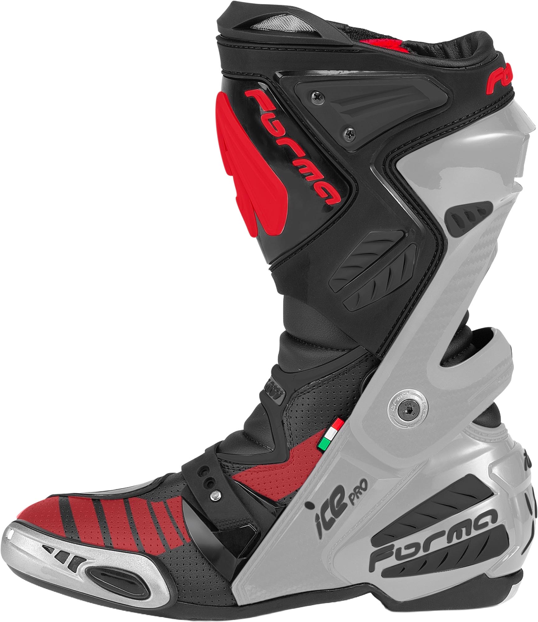 Forma Ice Pro Flow Motorcykelstøvler grå/sort/rød 45 Figur 2