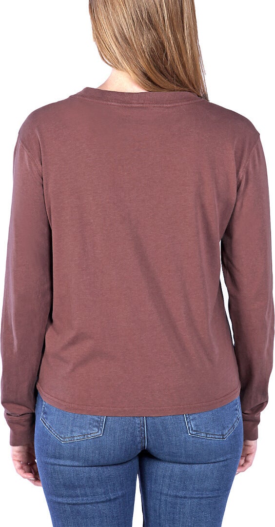 Carhartt Relaxed Fit Lightweight Pocket Camicia a maniche lunghe da donna rosso scuro L Figura 4