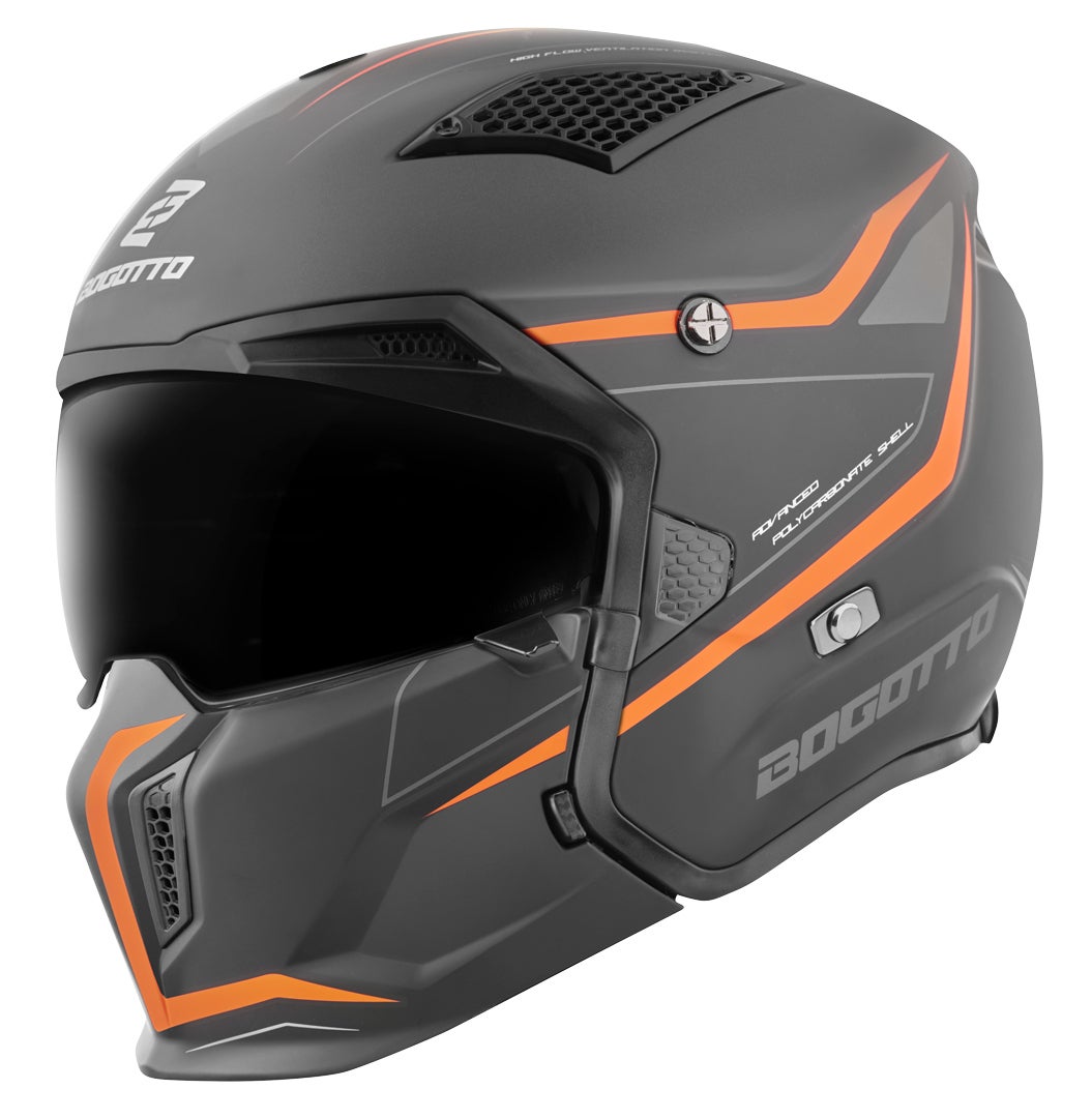 Bogotto Radic WN-ST Hjelm orange/sort L Figur 1
