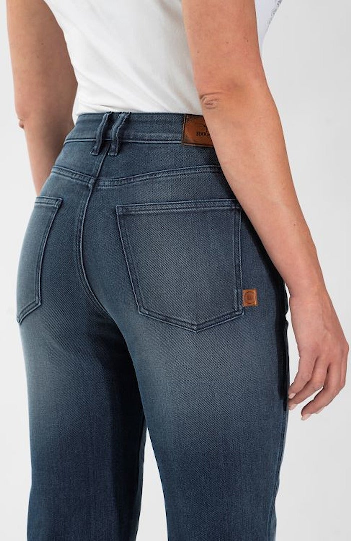 Rokker Tech Mid Straight Ladies Motorcycle Jeans dark blue Short 32 Figure 2
