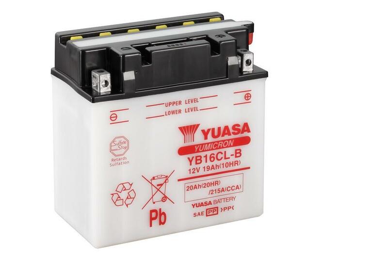 YUASA YUASA konventionellt YUASA-batteri utan syrapaket - YB16CL-B Batteri utan syrapaket Figur 2