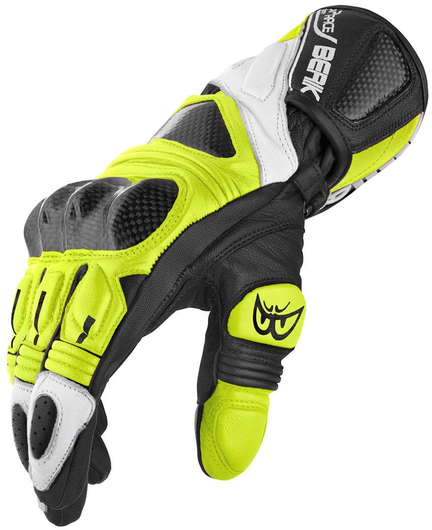 Berik Namib Pro Motorradhandschuhe schwarz/weiß/neon-gelb M Abbildung 4