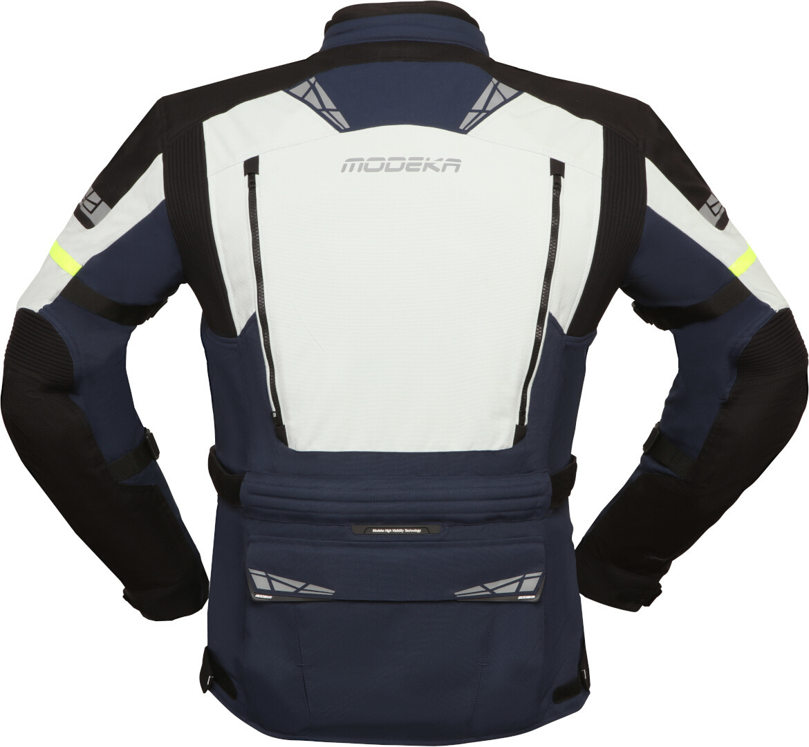 Modeka Panamericana 2 Motorrad Textiljacke hellgrau/blau 4XL Abbildung 2