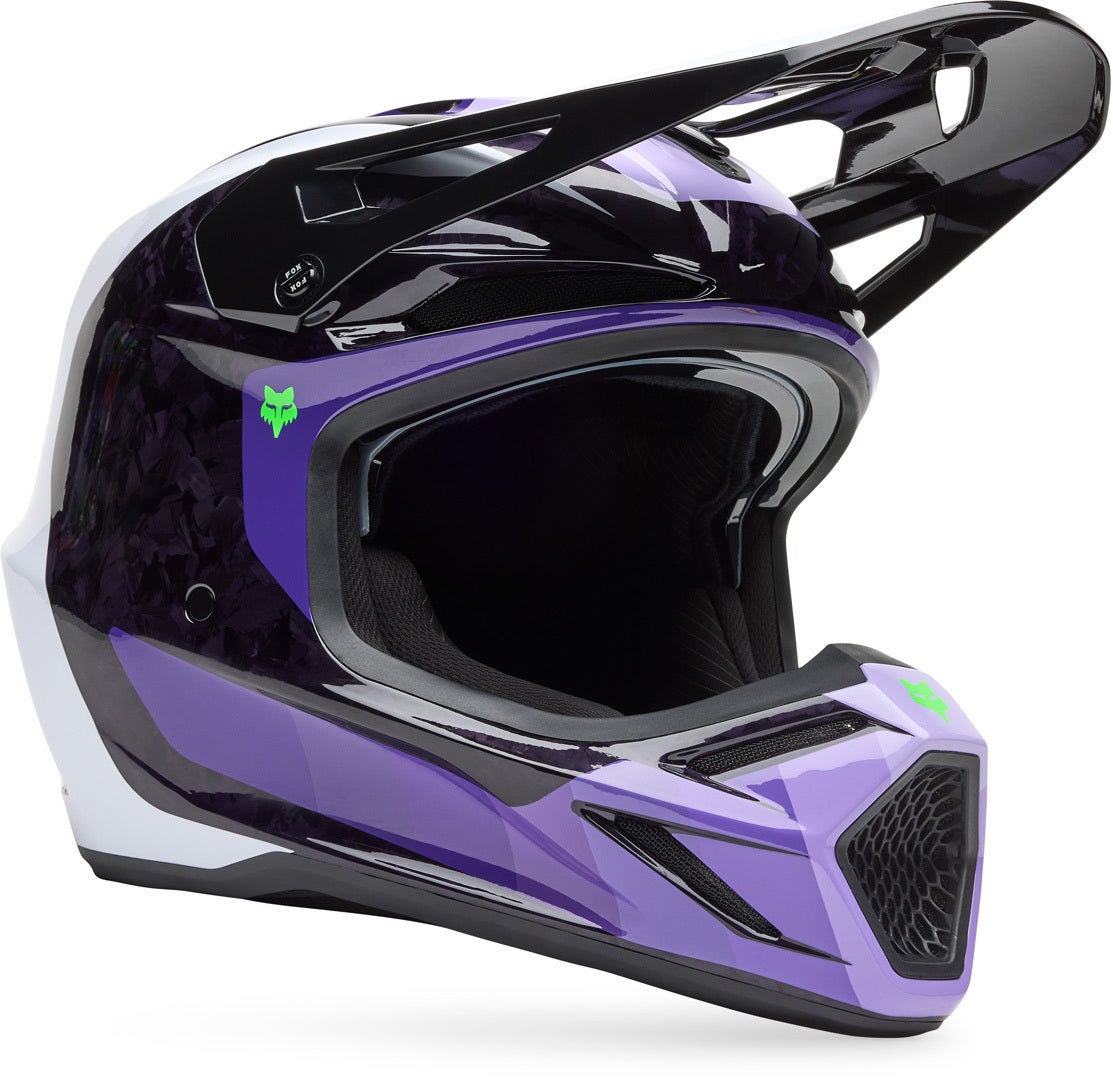 FOX V3 RS Grid MIPS Motocross Helm schwarz/lila M (57/58) Abbildung 1
