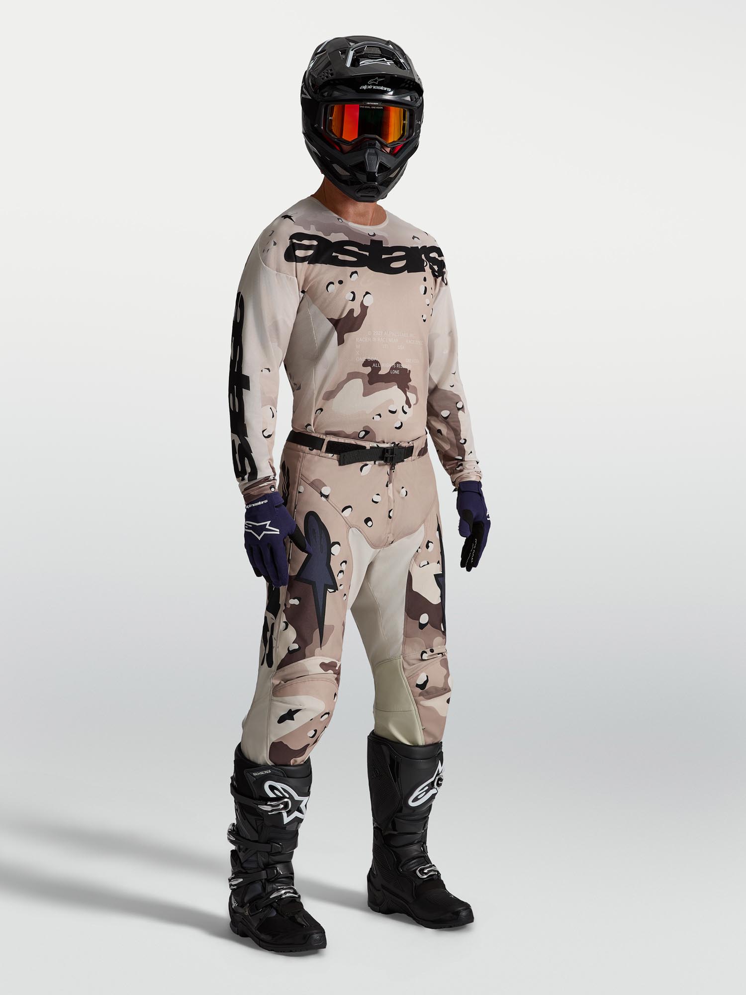 Alpinestars Racer Lone Motokros dres rjava/črna L Slika 3
