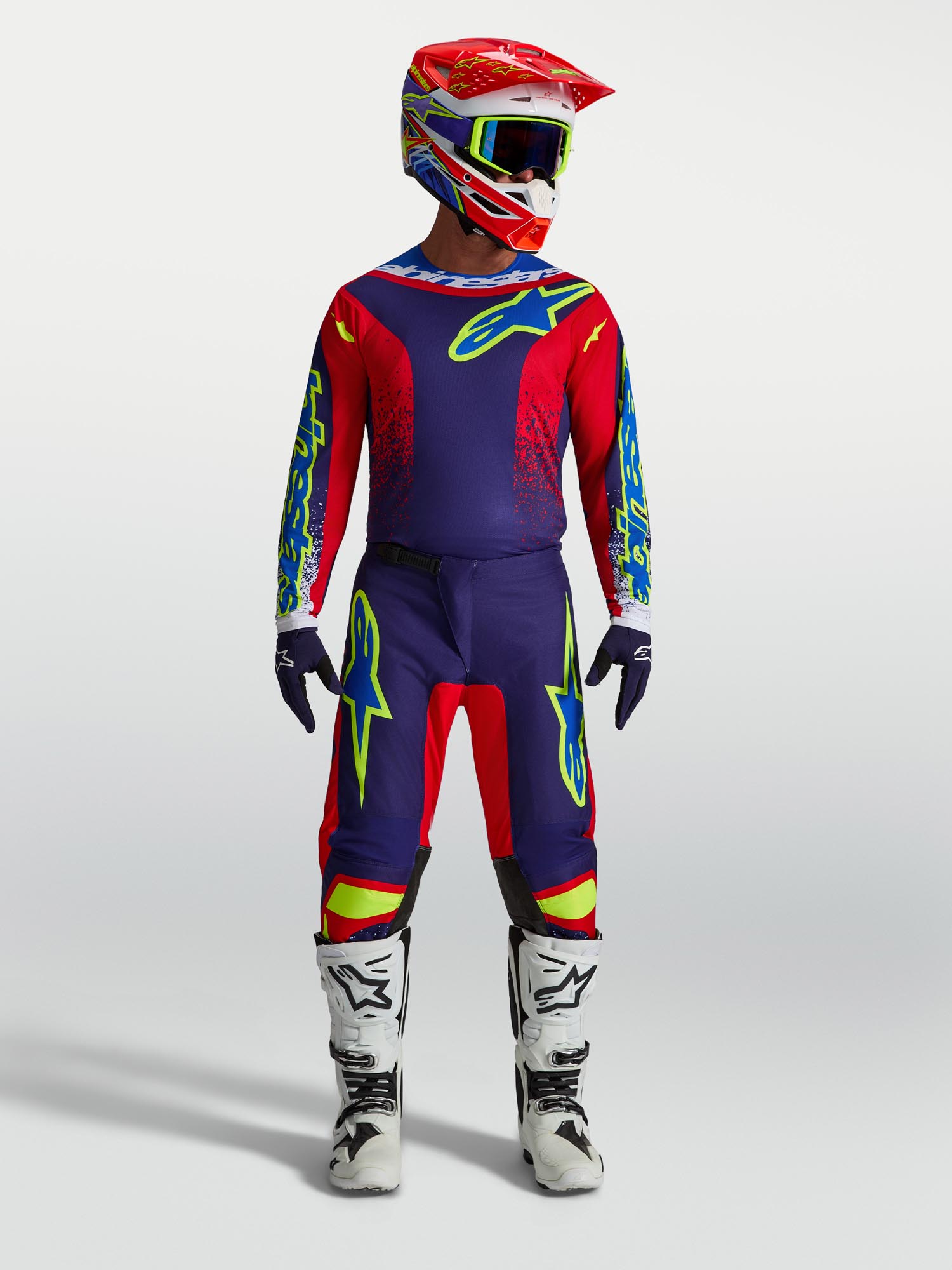 Alpinestars Fluid Drag モトクロスパンツ 青/赤/白 36 図5
