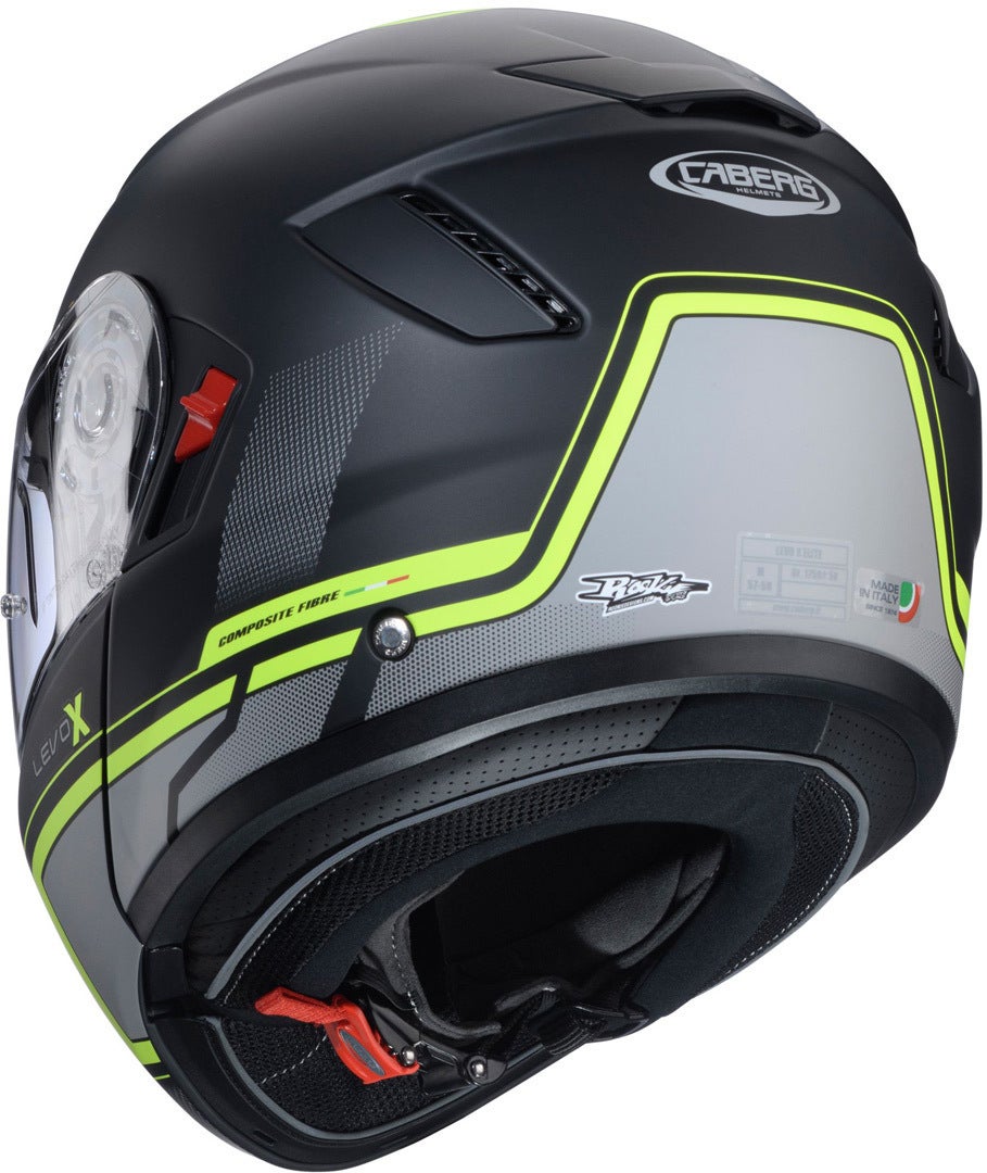 Caberg Levo X Elite Hjelm sort mat/grå/gul L (59/60) Figur 2