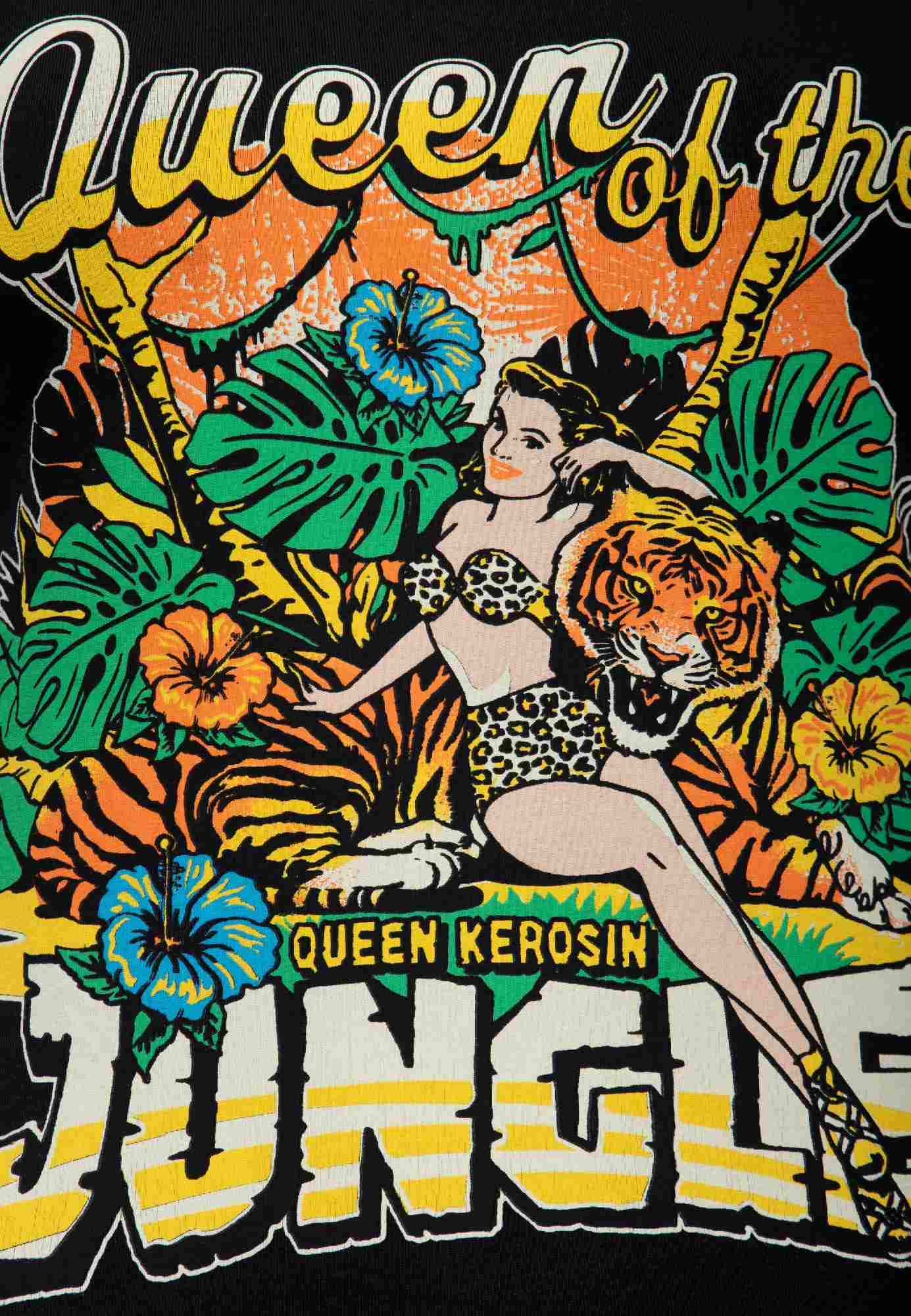Queen Kerosin Queen Of The Jungle Dámské tričko černá S Obrázek 4