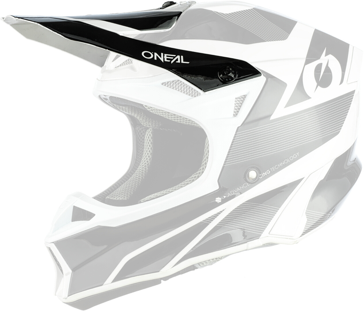 Oneal 10Series Hyperlite Compact Vârful Casca alb/negru Figura 1