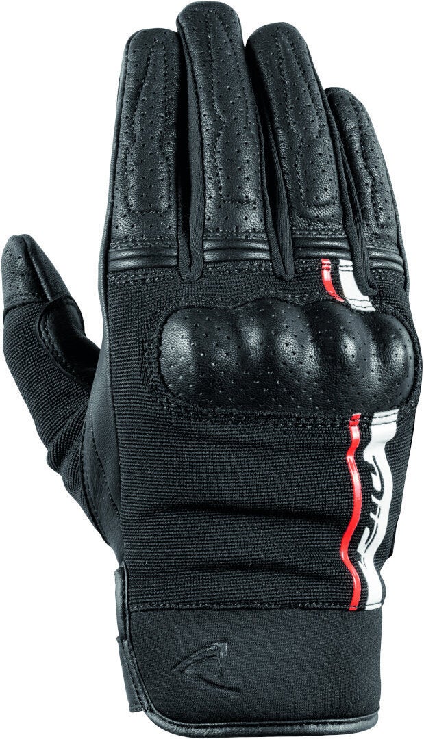 DIFI Reptile perforated Motorcycle Gloves black/white/red XL Figure 1