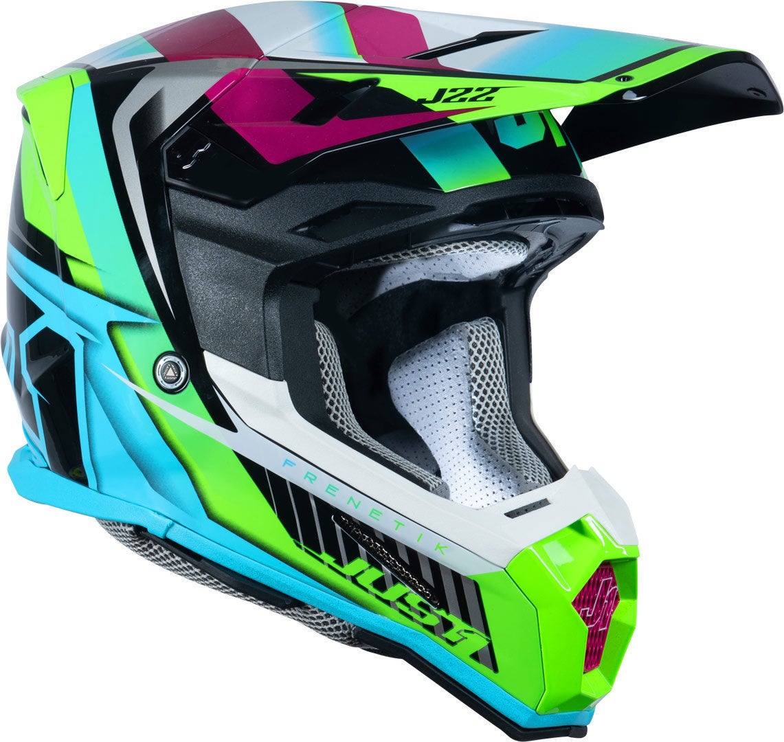 Just1 J22F Frenetik Casco da motocross Verde/Nero XXL (63) Figura 5